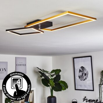 Doyon Plafoniera LED Nero, 1-Luce