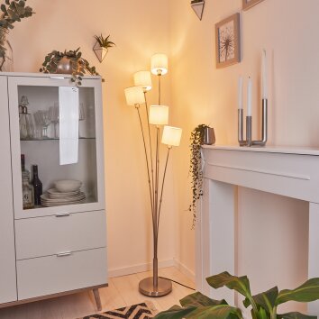Alsen Lampada da terra Nichel opaco, 5-Luci Alsen Lampada da terra Nichel opaco, 5-Luci