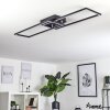 Hyacinthe Plafoniera LED Cromo, Nero, 1-Luce