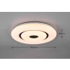 Reality Rana Plafoniera LED Nero, Bianco, 1-Luce, Telecomando, Cambia colore