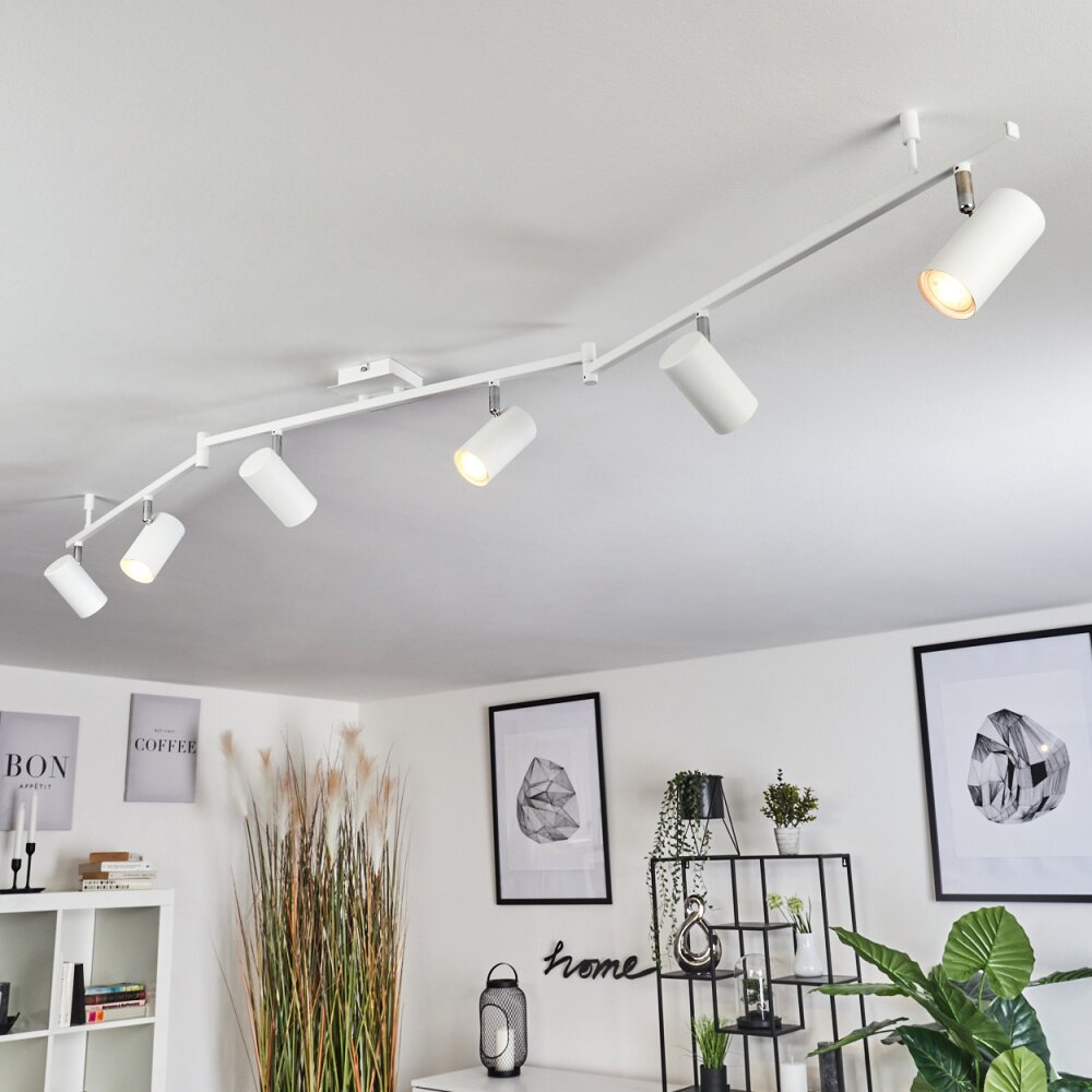 Javel Plafoniera Cromo, Bianco, 6-Luci