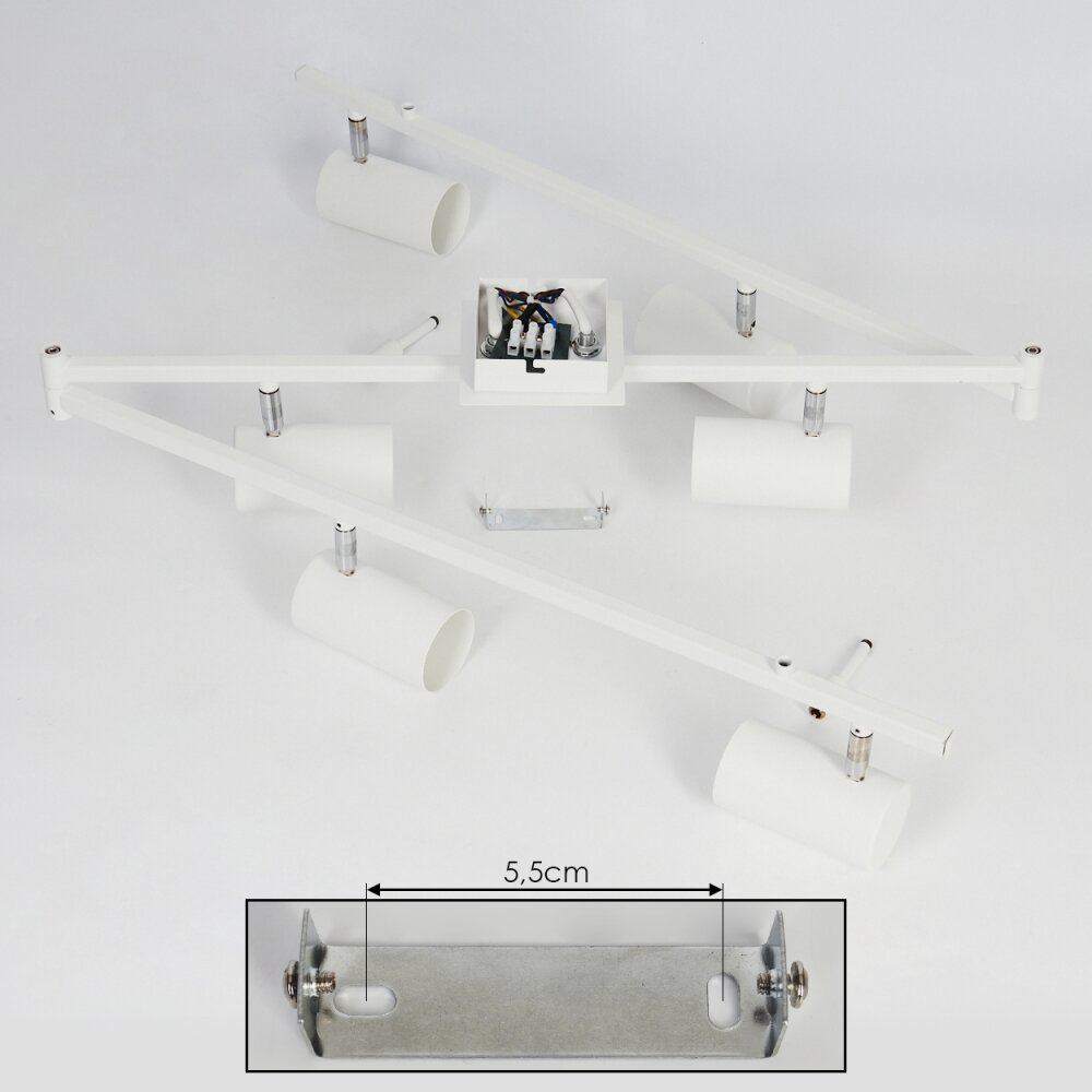 Javel Plafoniera Cromo, Bianco, 6-Luci