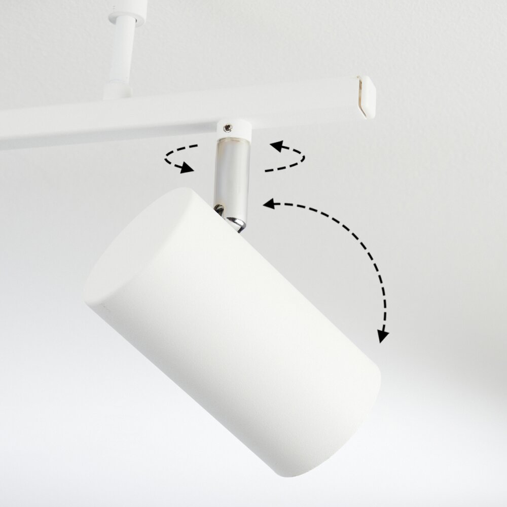 Javel Plafoniera Cromo, Bianco, 6-Luci