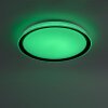 Leuchten-Direkt LOLAsmart-KARI Plafoniera LED Argento, 1-Luce, Telecomando, Cambia colore