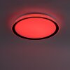 Leuchten-Direkt LOLAsmart-KARI Plafoniera LED Argento, 1-Luce, Telecomando, Cambia colore