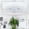 Page Plafoniera LED Bianco, 2-Luci, Telecomando, Cambia colore