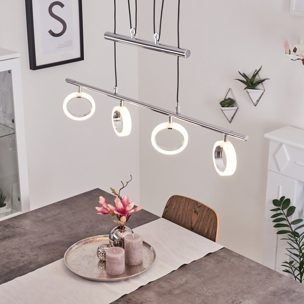 Globine Lampada a Sospensione LED Cromo, 4-Luci main product photo