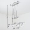 Globine Lampada a Sospensione LED Cromo, 4-Luci