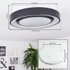 Page Plafoniera LED Nero, Bianco, 2-Luci, Telecomando, Cambia colore