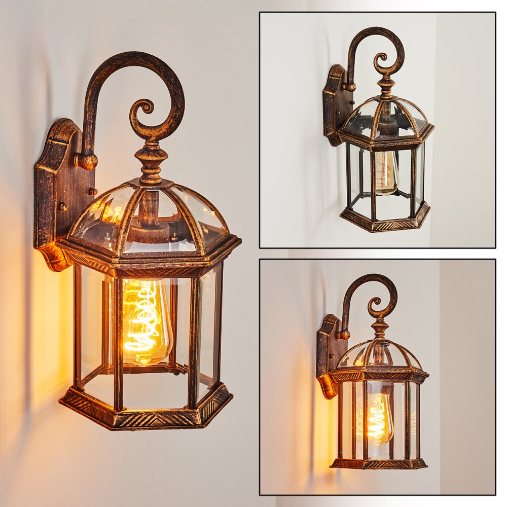 Bourrouc Applique da esterno Oro, Nero, 1-Luce main product photo