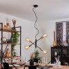 Gryon Lampadario a sospensione Ottone, Nero, 4-Luci