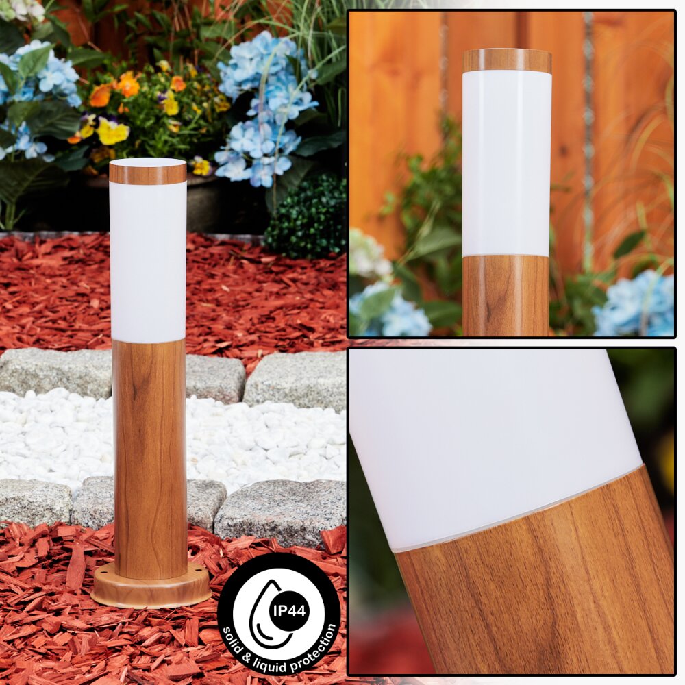 Gabarone Lampioncino Segnapasso Marrone, Aspetto del legno, 1-Luce main product photo