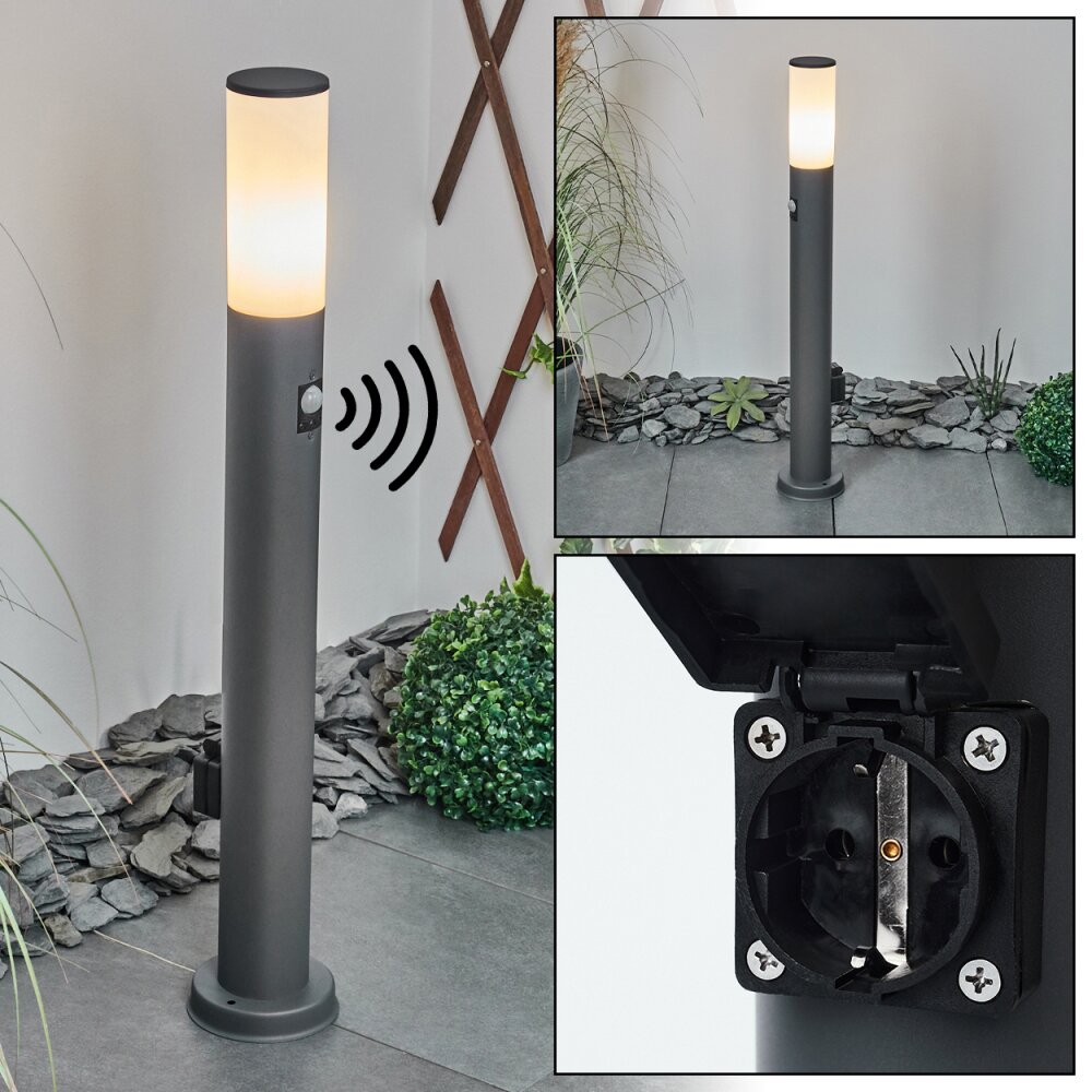 Caserta Lampioncino Segnapasso Antracite, 1-Luce, Sensori di movimento main product photo