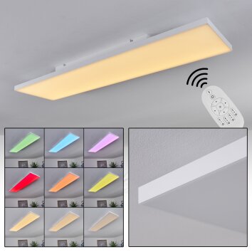 Buenaventura Plafoniera LED Bianco, 1-Luce, Telecomando, Cambia colore