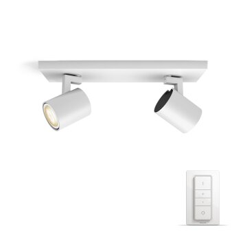 Philips Hue Ambiance White Runner Set di base per spot a soffitto LED Bianco, 2-Luci, Telecomando