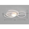 Trio-Leuchten Jive Plafoniera LED Bianco, 1-Luce, Telecomando