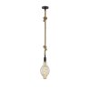 Fischer-Honsel Rope Lampada a Sospensione Nero, 1-Luce