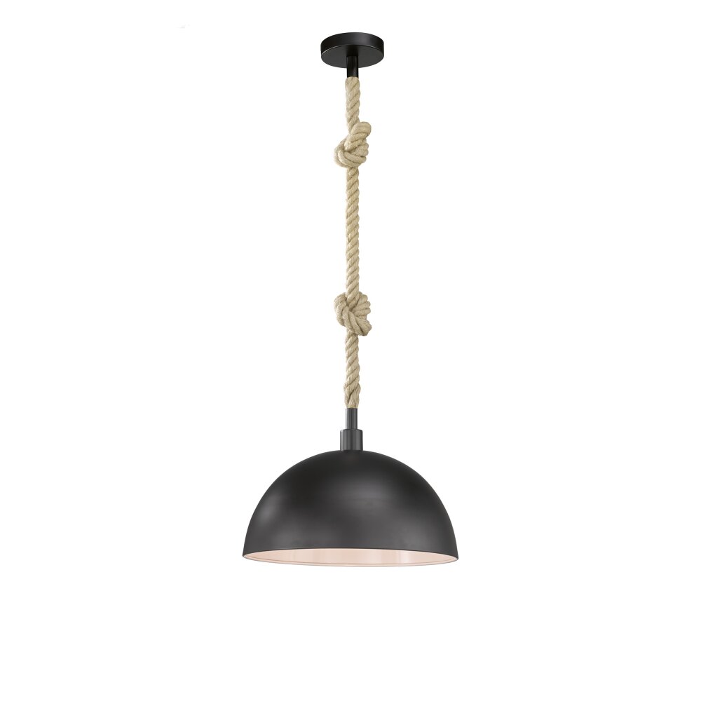 Fischer-Honsel Rope Lampada a Sospensione Nero, 1-Luce main product photo