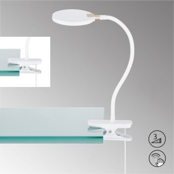 Fischer-Honsel Luiz Lampada con pinza LED Bianco, 1-Luce