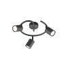 Fischer-Honsel Vano Plafoniera Nero, 3-Luci
