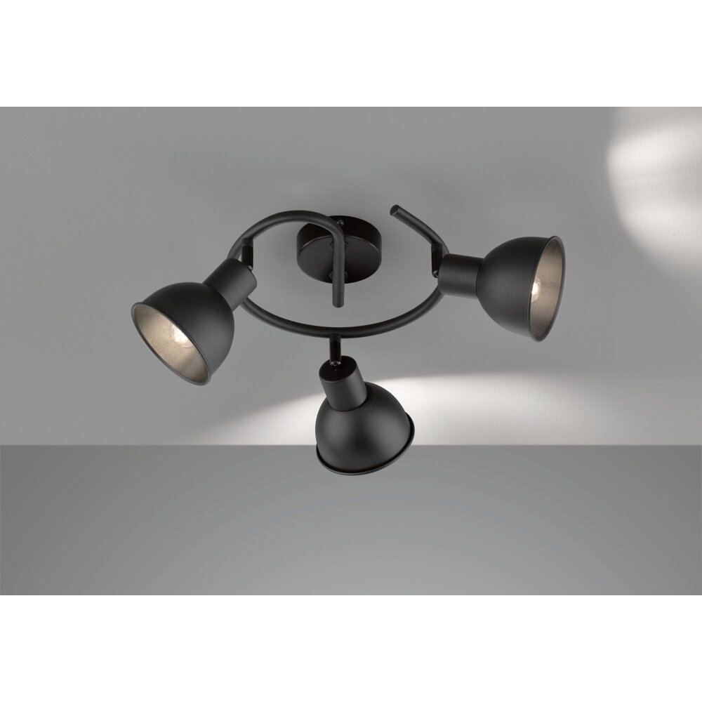 Fischer-Honsel Speedy Plafoniera Nero, 3-Luci main product photo