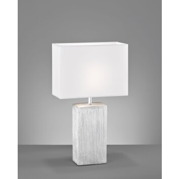 Fischer-Honsel Flens Lampada da tavolo Argento, 1-Luce