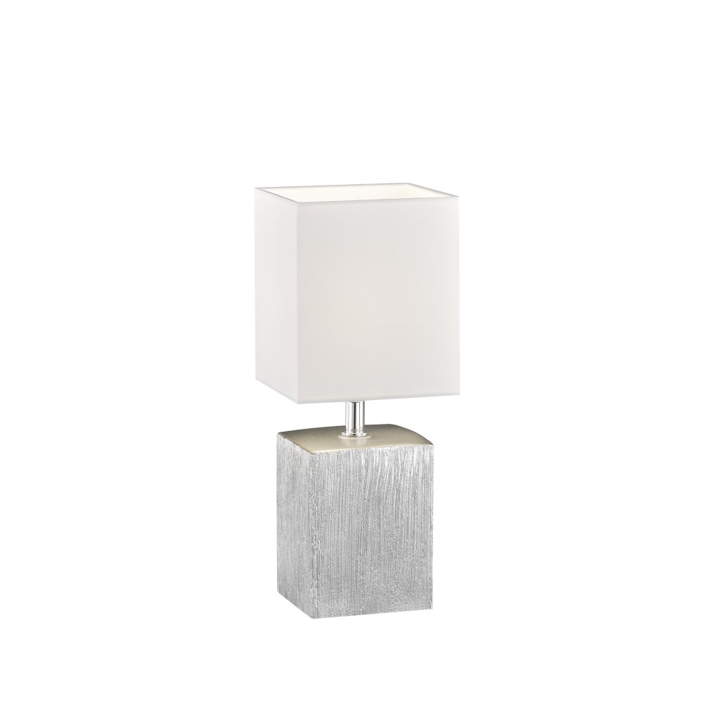 Fischer-Honsel Flens Lampada da tavolo Argento, 1-Luce