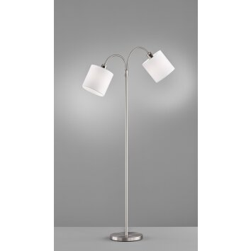 Fischer-Honsel Cozy Lampada da terra Nichel opaco, 2-Luci