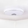Cham Plafoniera LED Cromo, Bianco, 2-Luci, Telecomando, Cambia colore