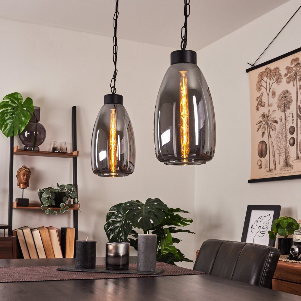 Larobe Lampada a Sospensione Nero, 2-Luci main product photo
