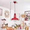 Chimay Lampadario a sospensione Rosso, 1-Luce