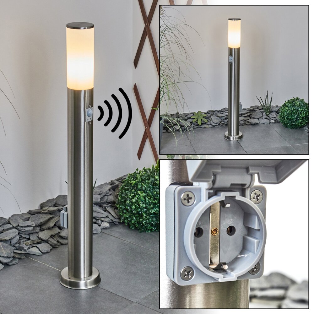 Caserta Lampioncino Segnapasso Nichel opaco, 1-Luce, Sensori di movimento main product photo