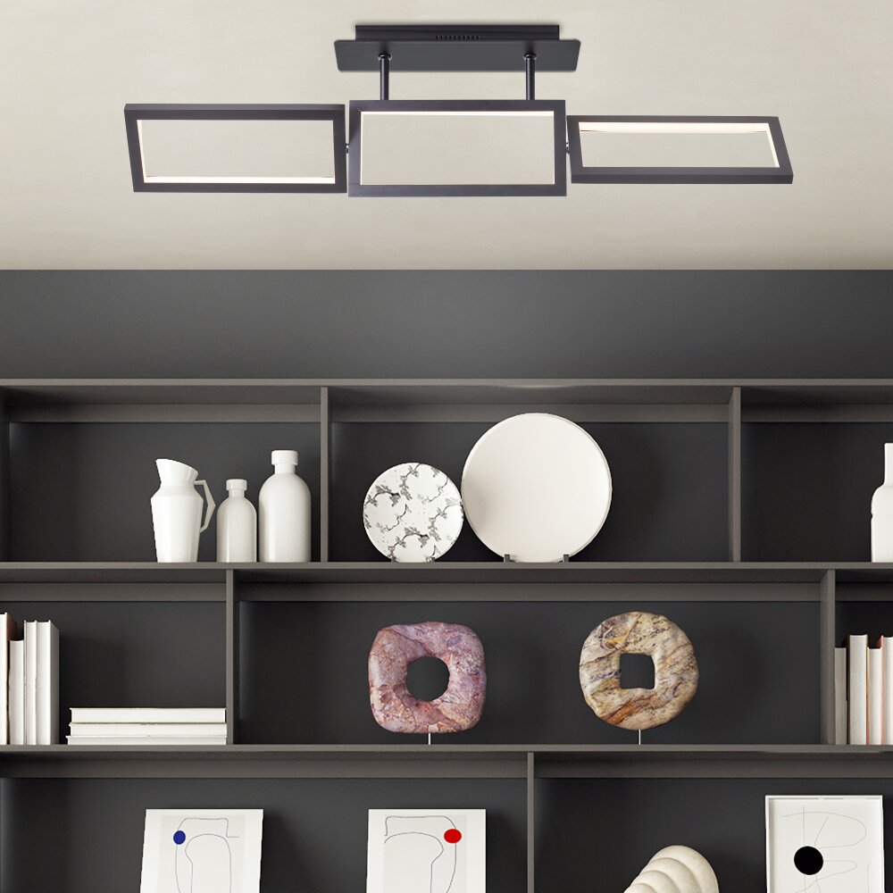 Brilliant Ranut Plafoniera LED Nero, 3-Luci main product photo