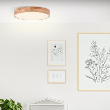 Brilliant Slimline Plafoniera LED Bianco, 1-Luce