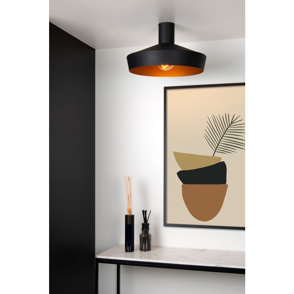 Lucide CARDIFF Plafoniera Nero, 1-Luce main product photo