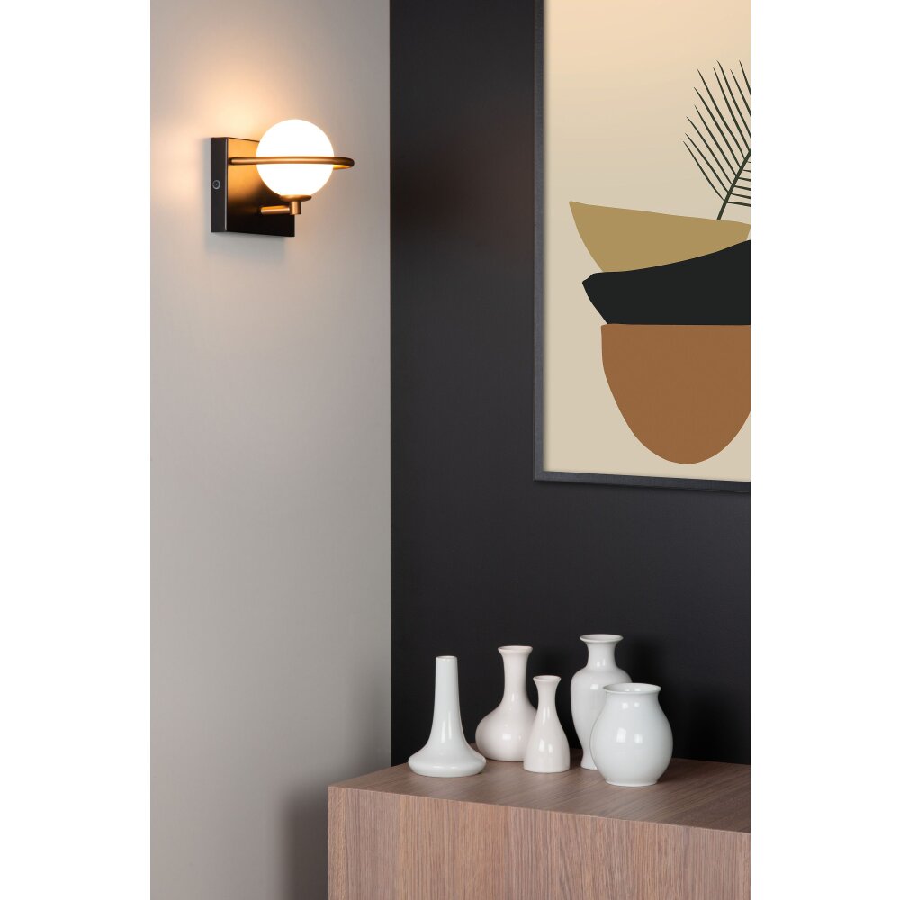 Lucide ISOBEL Applique Ottone, Nero, 1-Luce main product photo