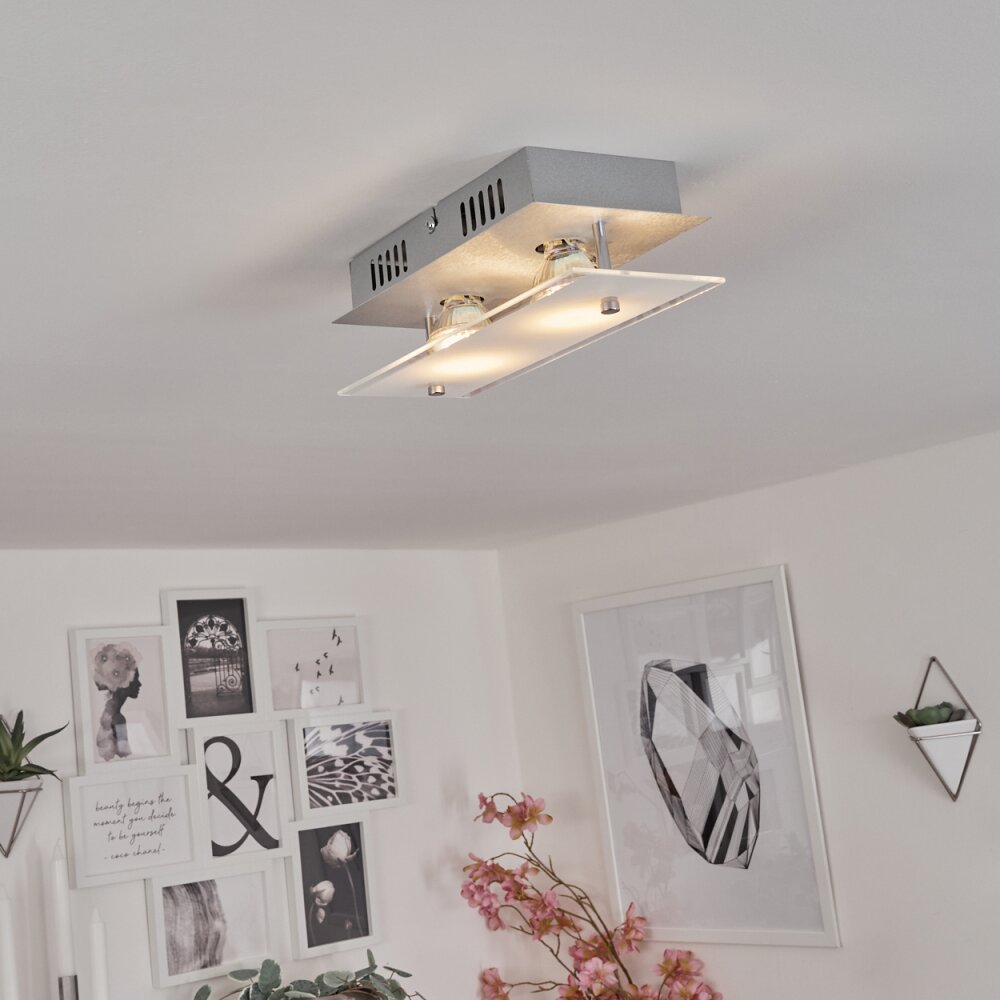 Liestal Plafoniera LED Nichel opaco, 2-Luci main product photo