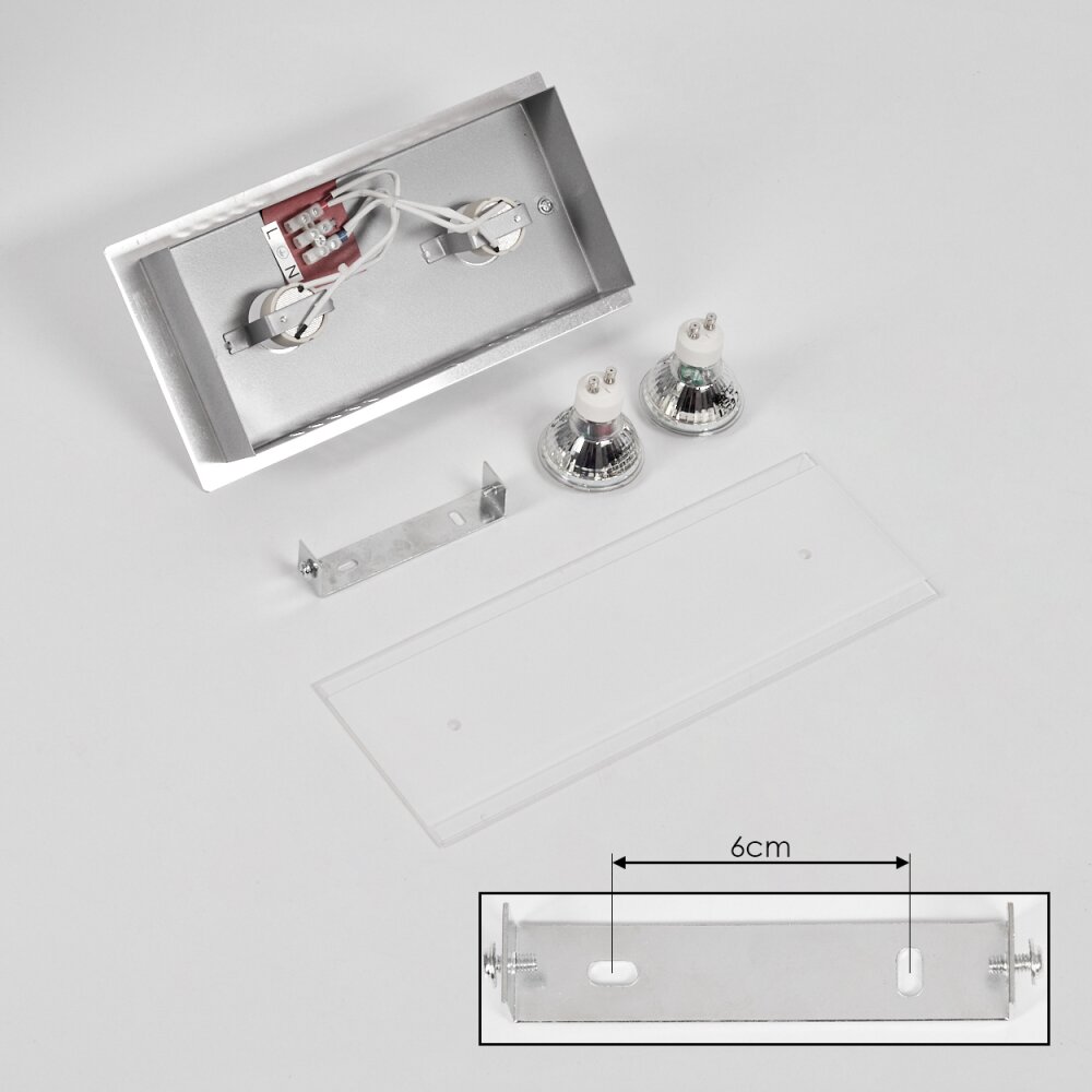 Liestal Plafoniera LED Nichel opaco, 2-Luci