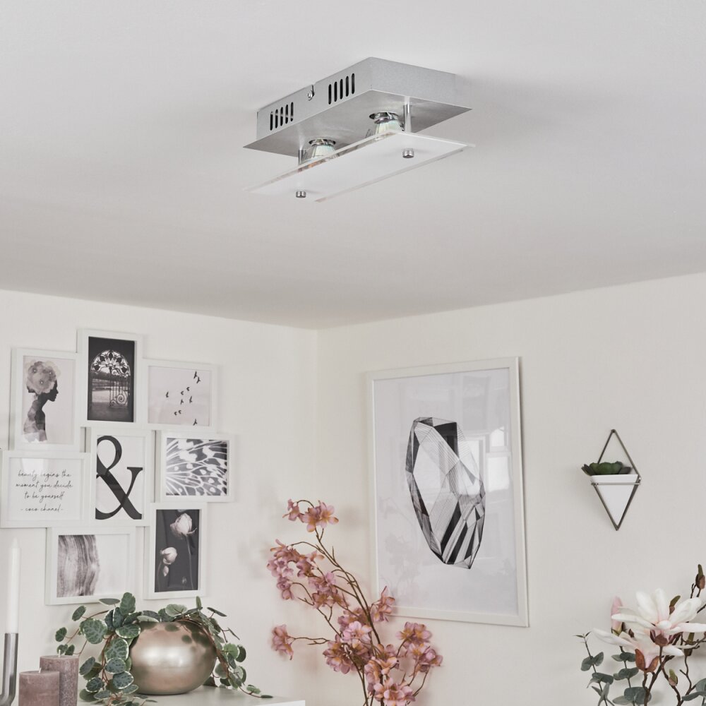 Liestal Plafoniera LED Nichel opaco, 2-Luci