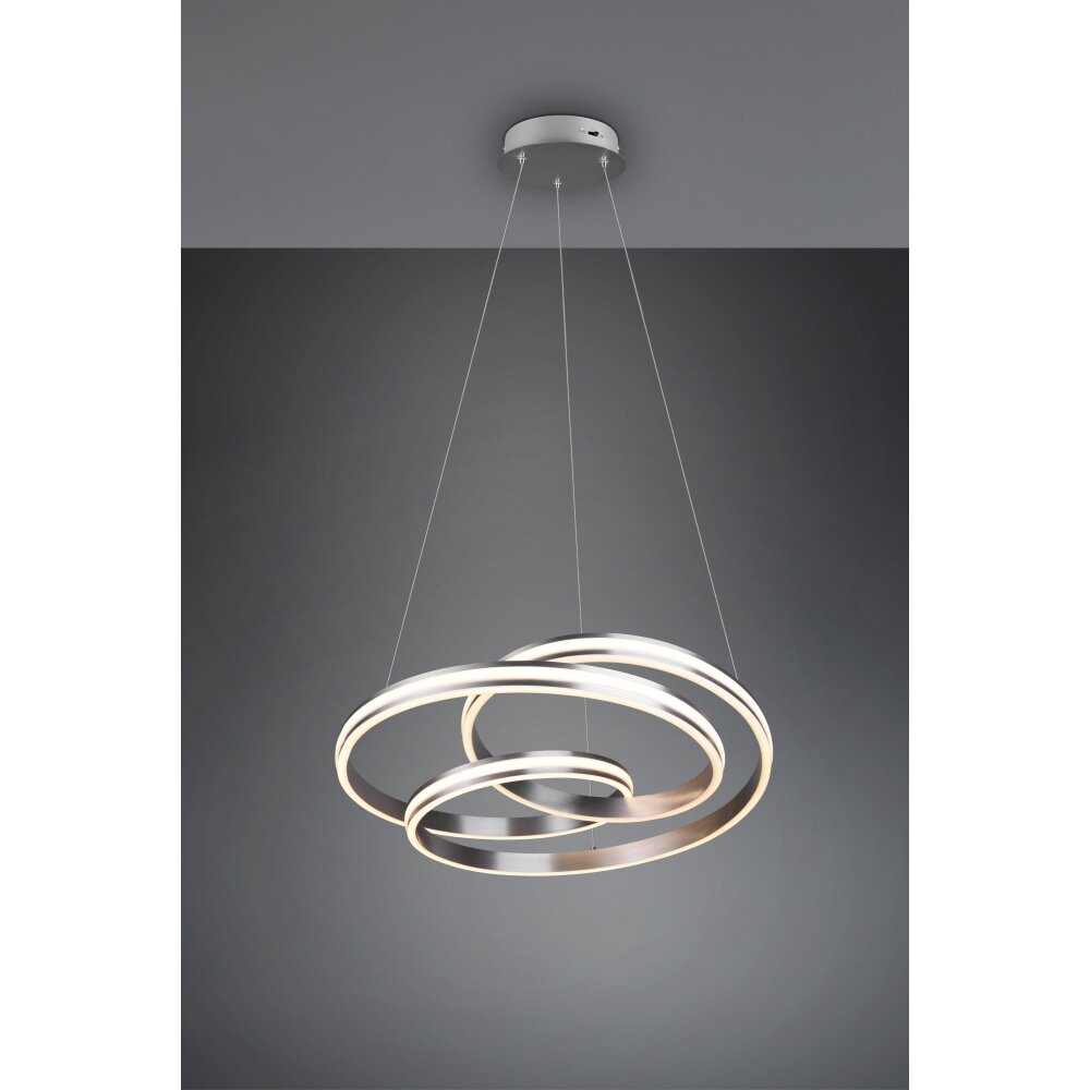 Trio-Leuchten Yara Lampada a Sospensione LED Nichel opaco, 1-Luce main product photo