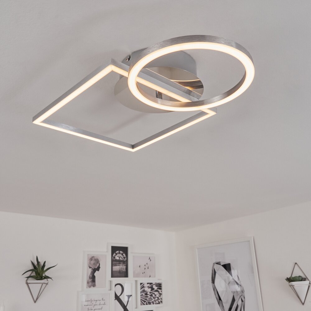 Buren Plafoniera LED Nichel opaco, 1-Luce
