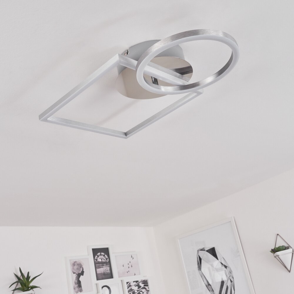 Buren Plafoniera LED Nichel opaco, 1-Luce