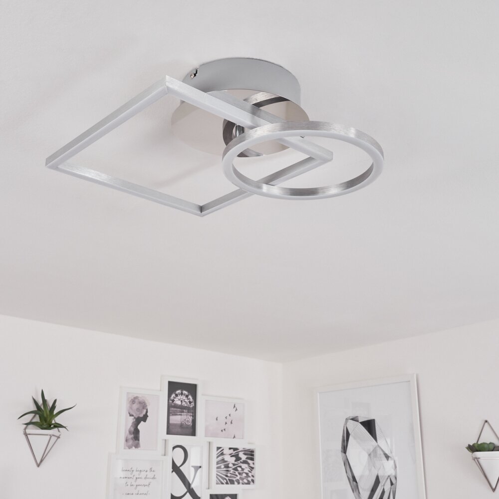 Buren Plafoniera LED Nichel opaco, 1-Luce