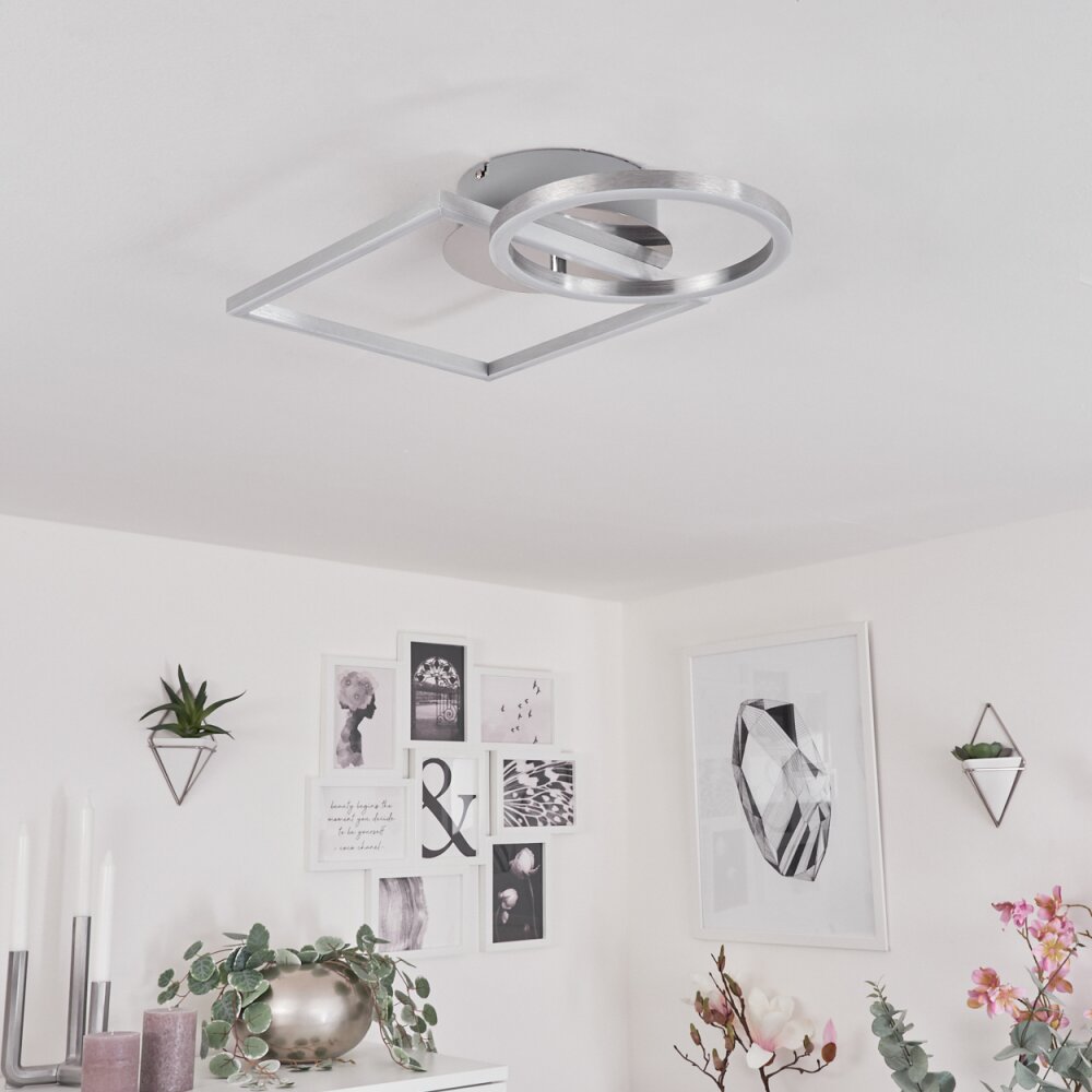 Buren Plafoniera LED Nichel opaco, 1-Luce