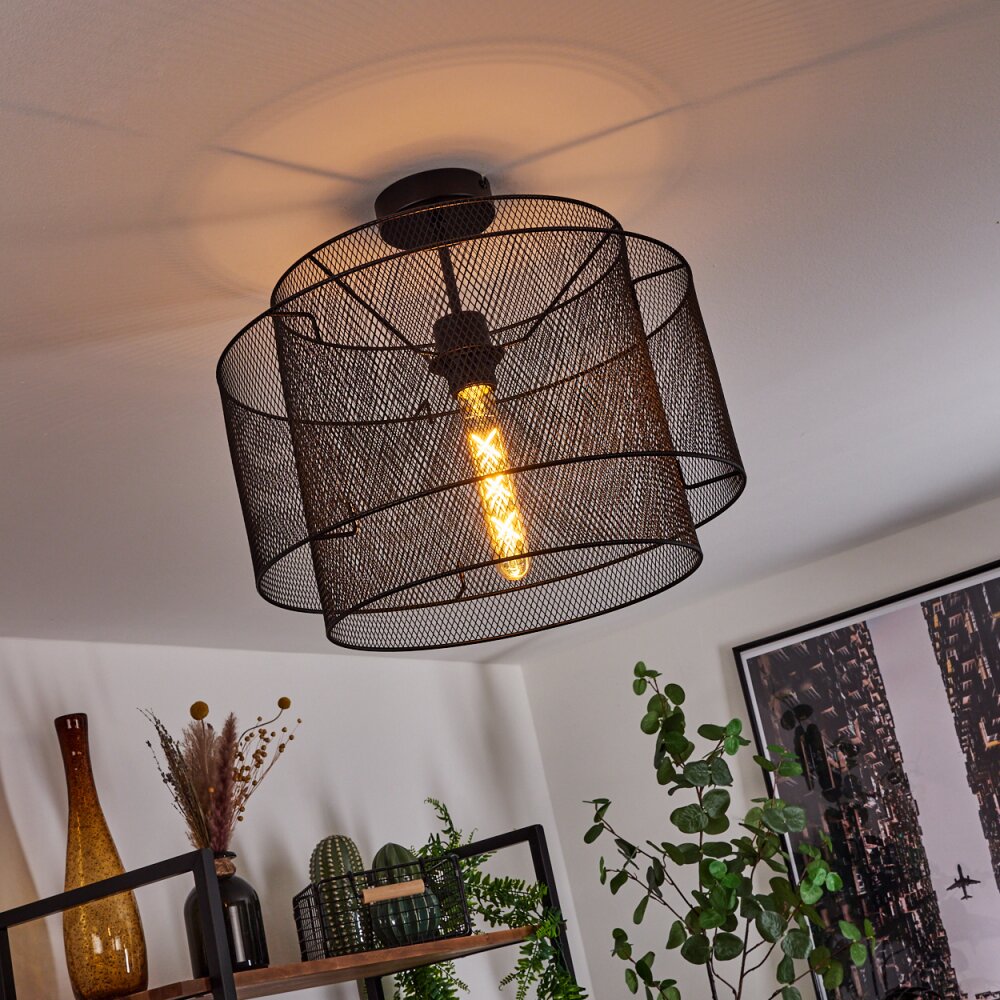 Amsoldingen Plafoniera Nero, 1-Luce