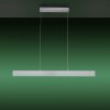Leuchten-Direkt LOLAsmart-NILA Lampada a Sospensione LED Alluminio, 2-Luci, Telecomando, Cambia colore