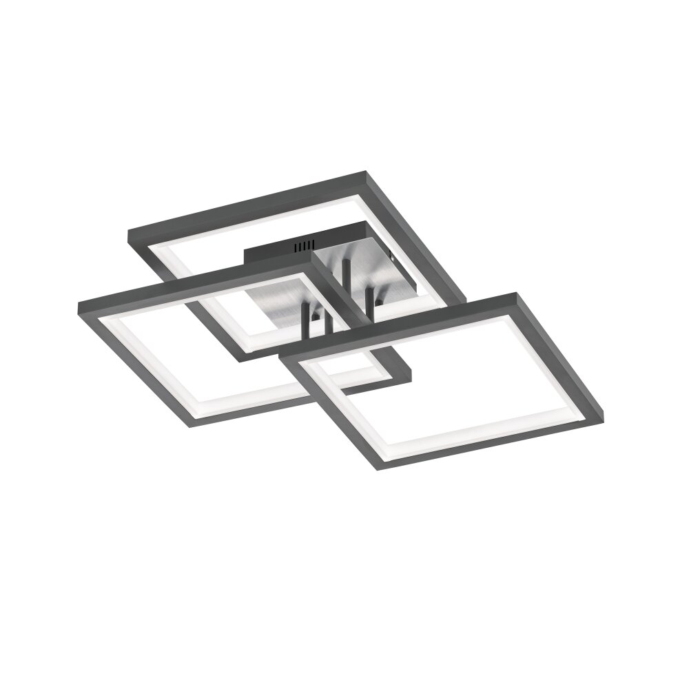 Wofi-Leuchten MURIEL Plafoniera LED Grigio, 1-Luce