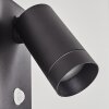 Hakamken Applique da esterno Nero, 1-Luce, Sensori di movimento