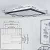 Gailingen Plafoniera LED Bianco, 1-Luce