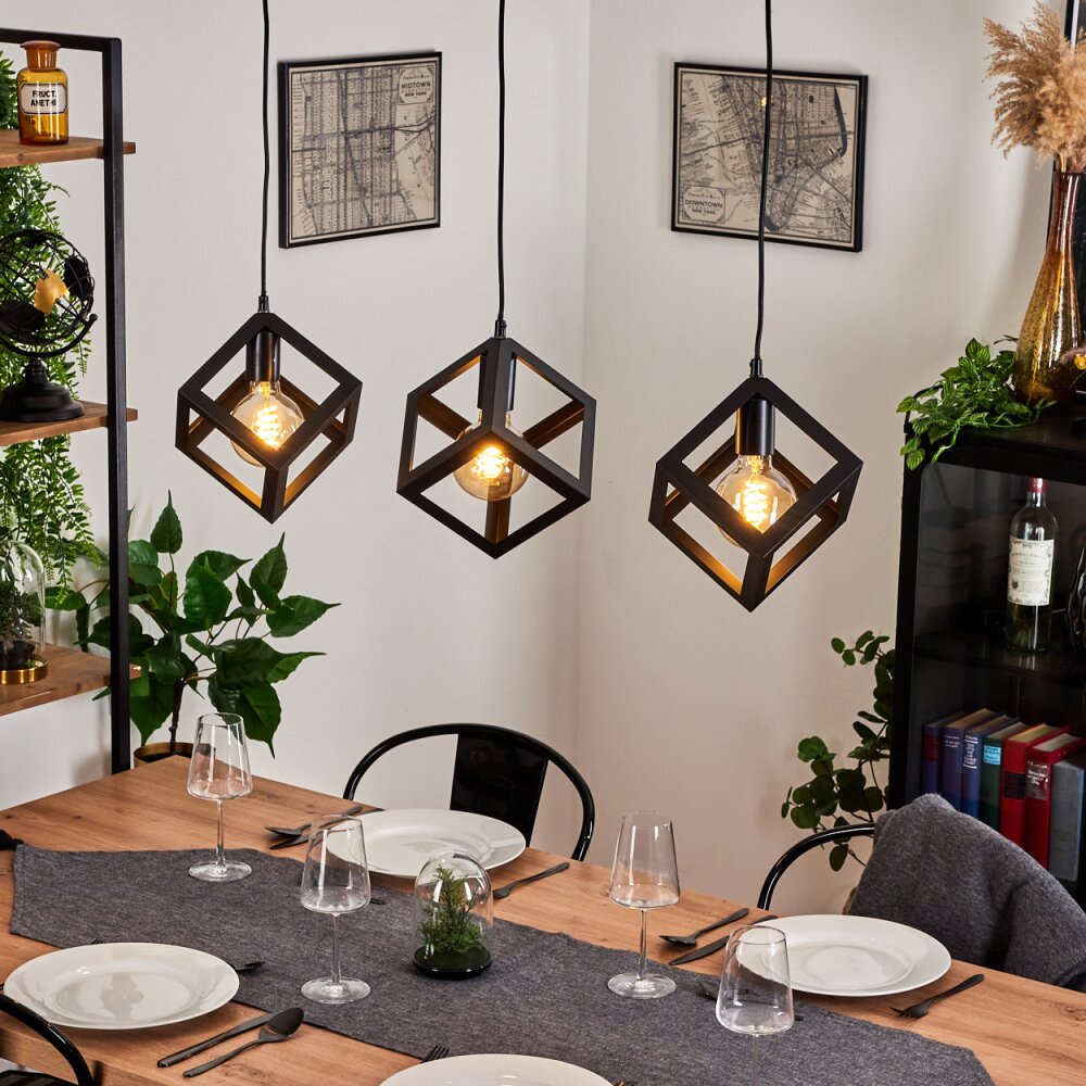 Melide Lampadario a sospensione Nero, 3-Luci main product photo